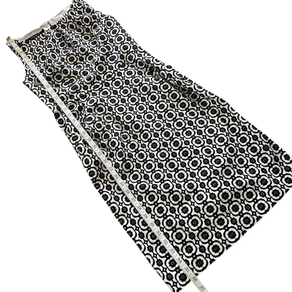 Nine West Black & White Geometric Sheath Dress Sleeveless - Picture 10 of 12